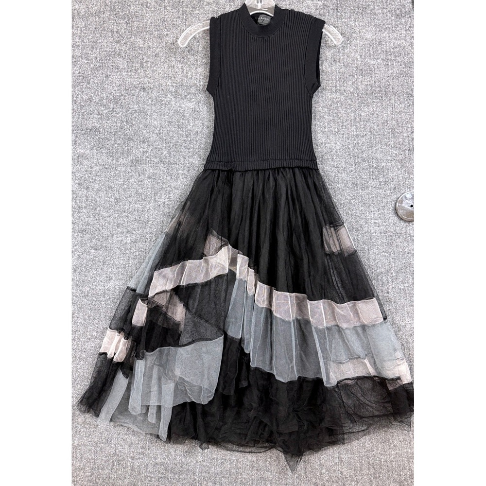 Whimsigoth Dress Halloween Costume Tulle Skirt Witch Wednesday Addams Small Goth